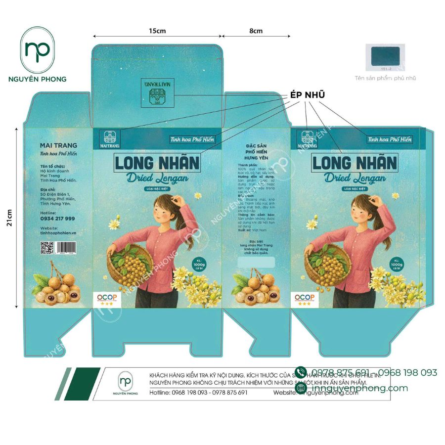 Hộp đựng long nhãn giúp tôn lên giá trị của sản phẩm